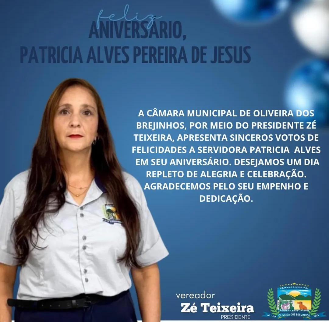 Hoje celebramos mais um ano de vida da nossa querida servidora Patrícia! 